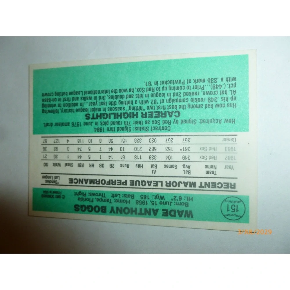 N/A 1984 donruss